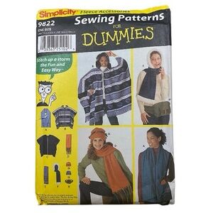 🪡 Simplicity Pattern for for Dummies 9822 Fleece Accessories